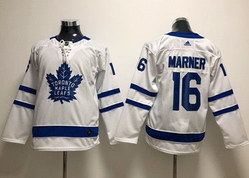 Adidas Toronto Maple Leafs #16 Mitchell Marner White Road Authentic Stitched Youth NHL Jersey->youth nhl jersey->Youth Jersey
